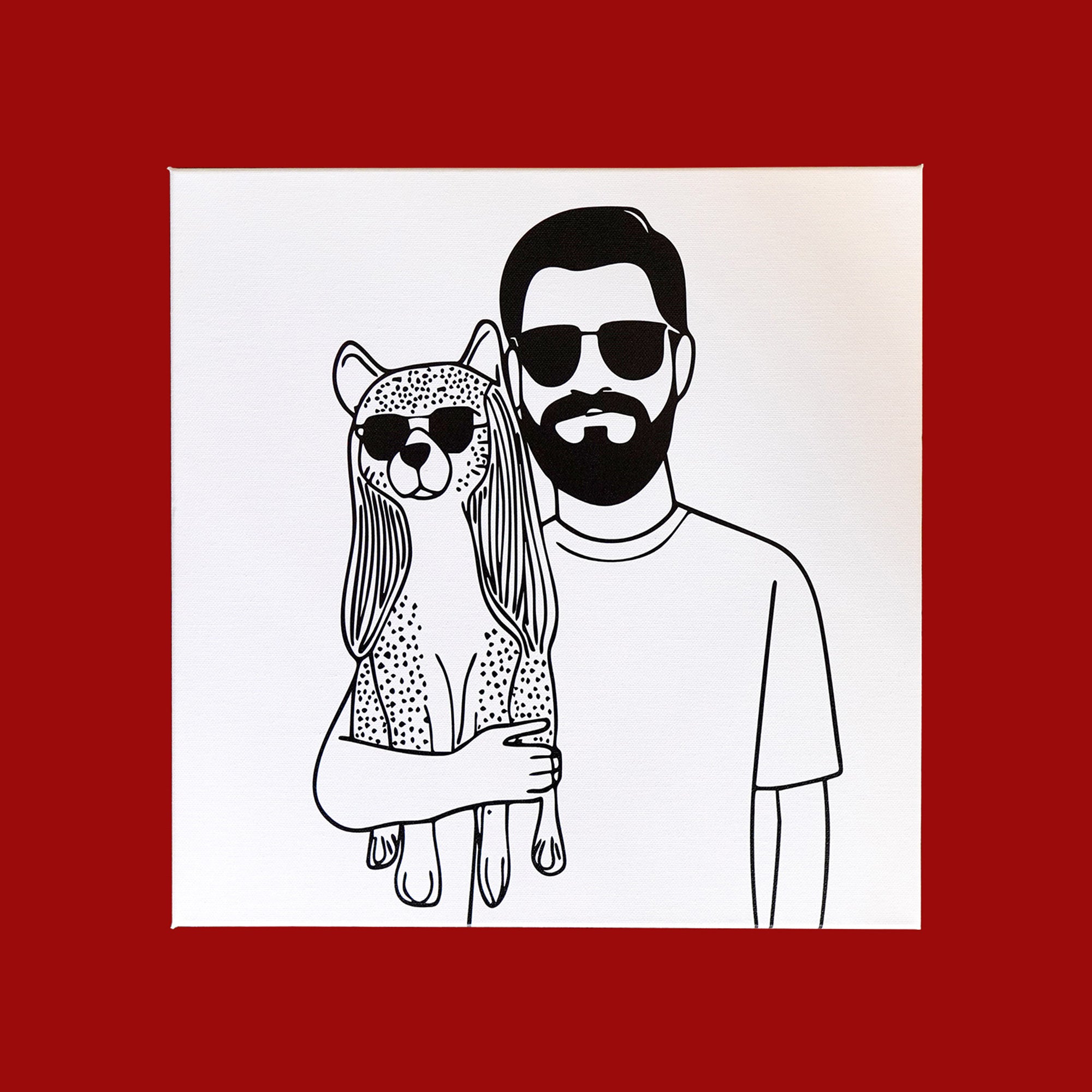 犬とネコのハーフ｜Art Canvas 40×40