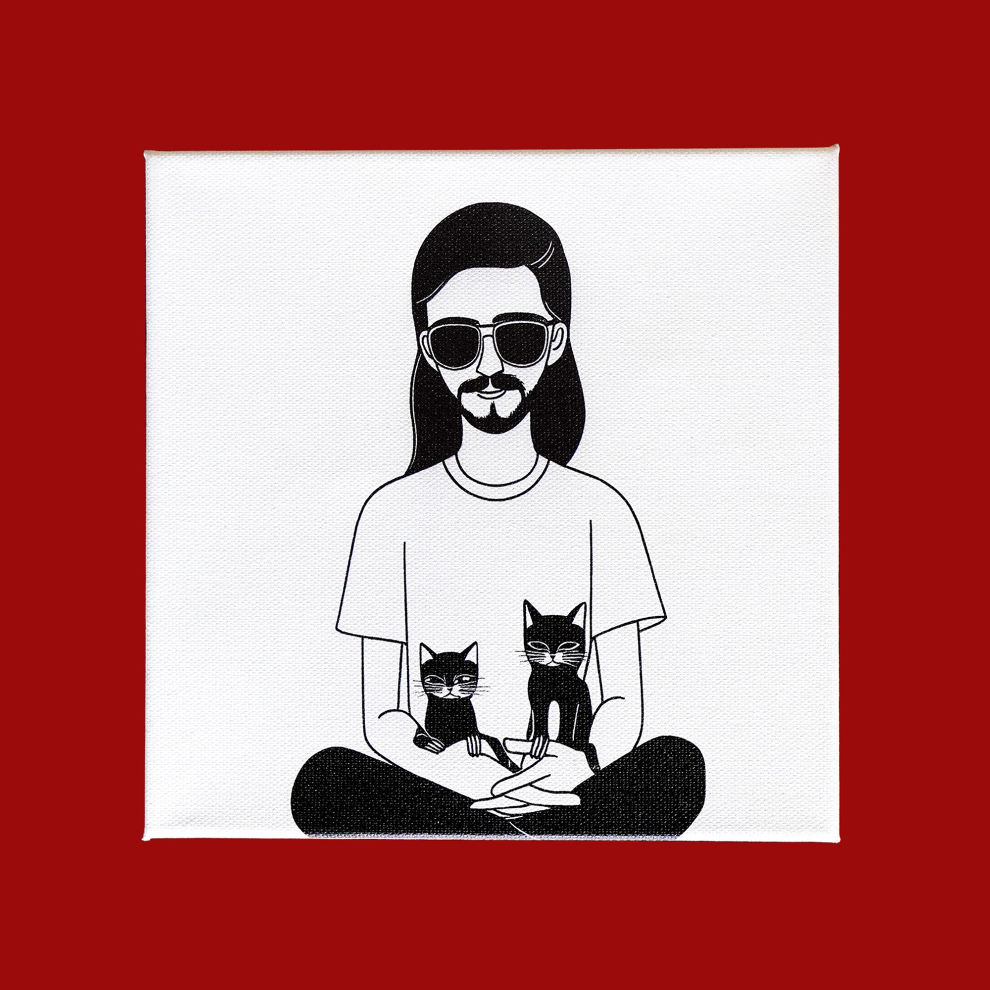 ねえ？にゃんにゃん｜Art Canvas 20×20