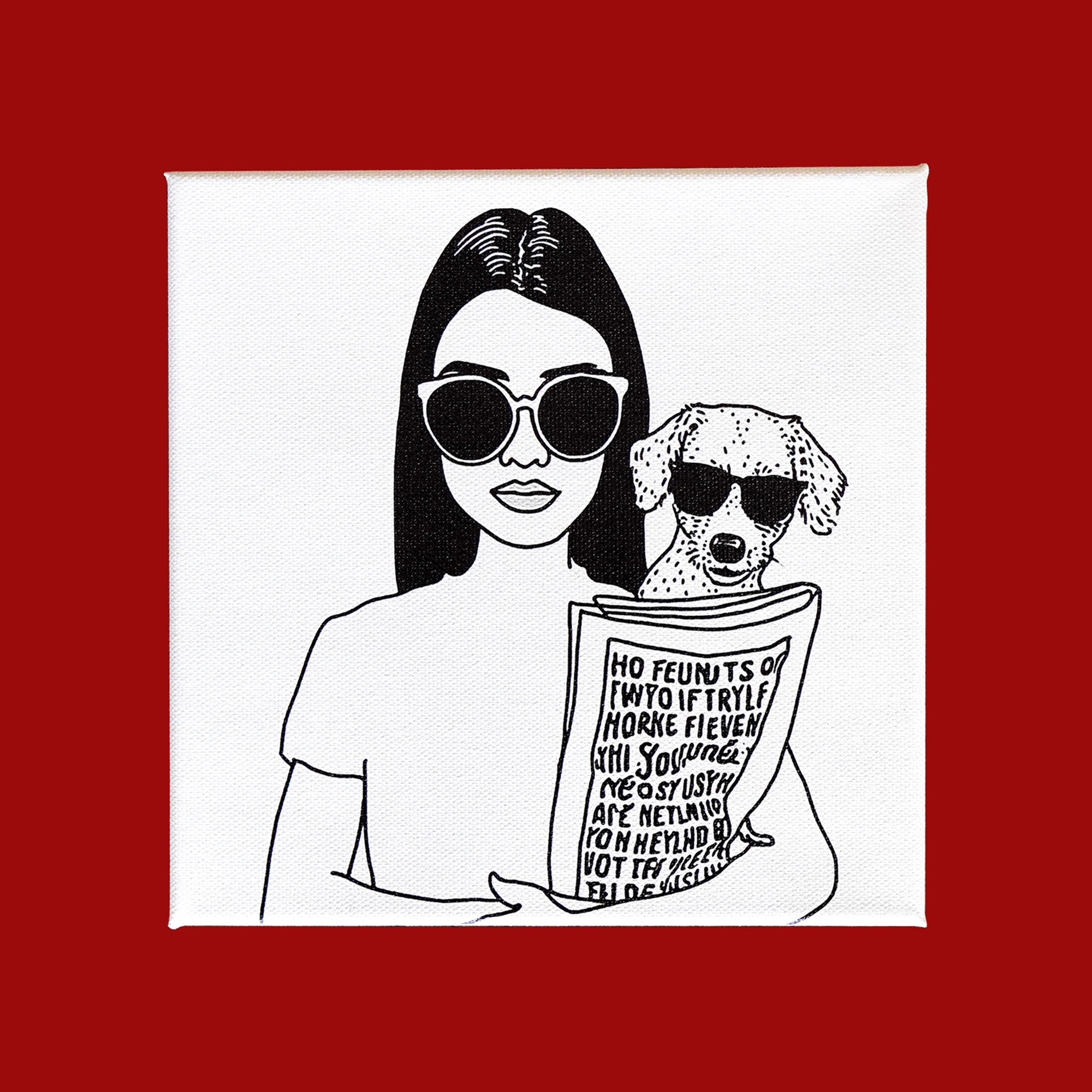 犬ぼーいずの彼女｜Art Canvas 20×20